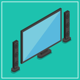 TV with speakers