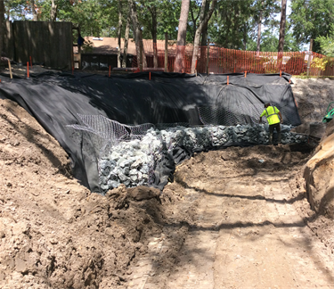 Gabion basket installation