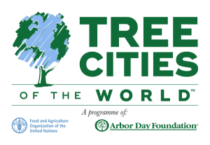 Logo tree cities of the world color