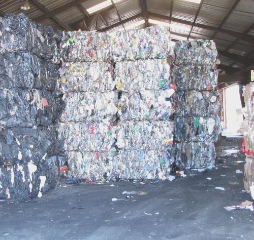 bale of various recyclables