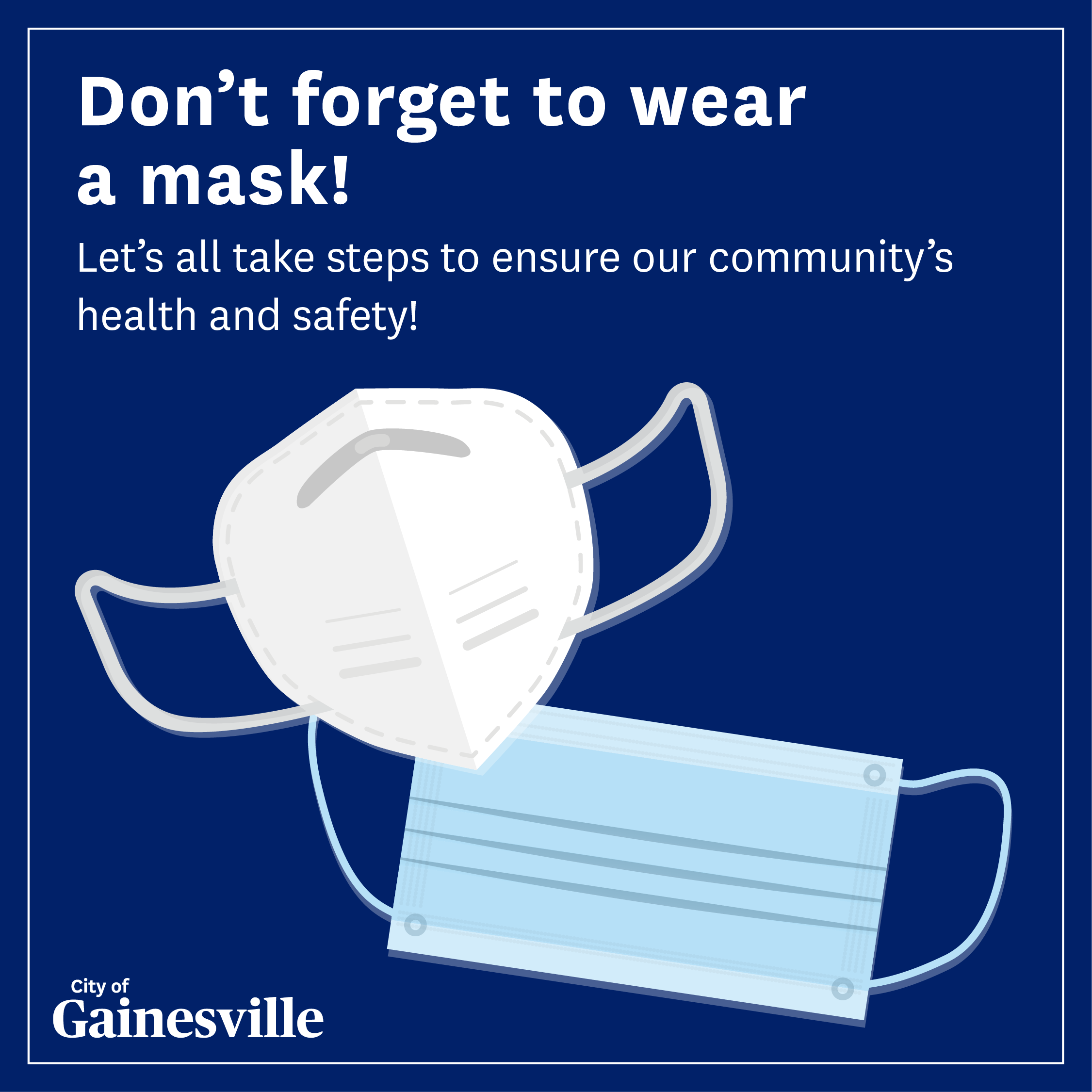 don't forget to wear a mask graphic