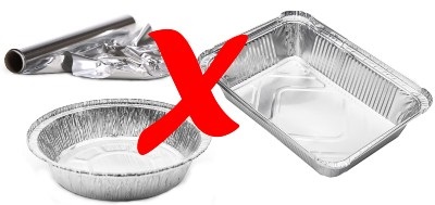 aluminum foil and tins not accepted for recycling