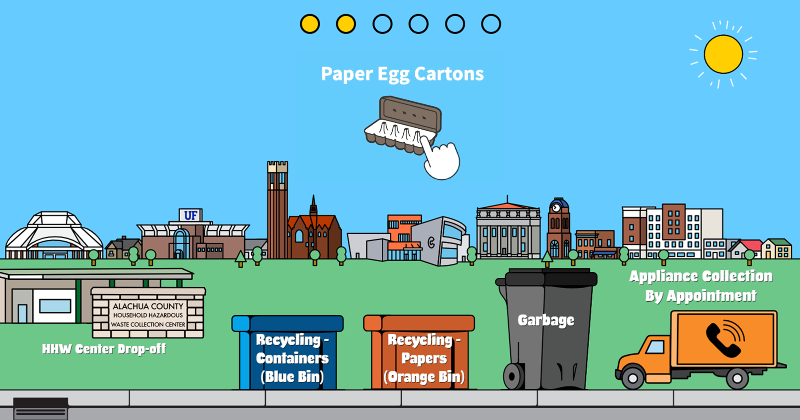screenprint of waste sorting game
