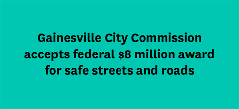 GNV accepts federal award for safe streets