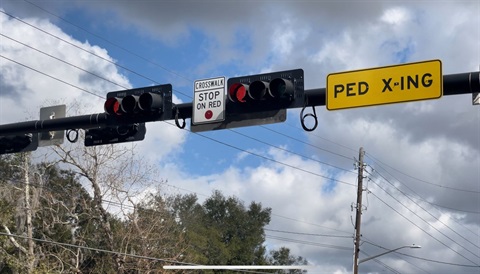 Pedestrian activated crossing signal