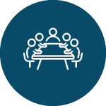 Group at table icon