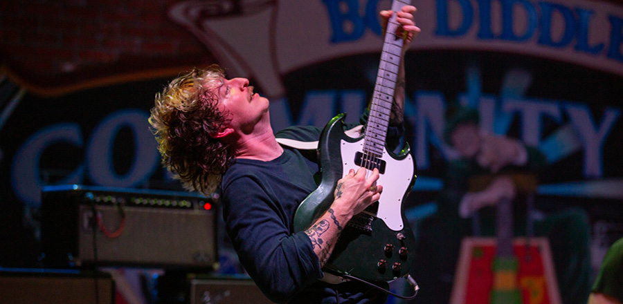 Guitar solo at Bo Diddley Plaza
