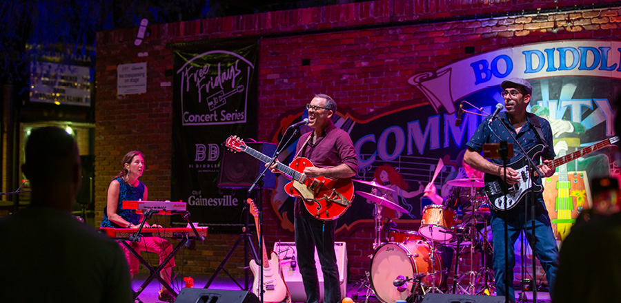 Morningbell plays at Bo Diddley Plaza