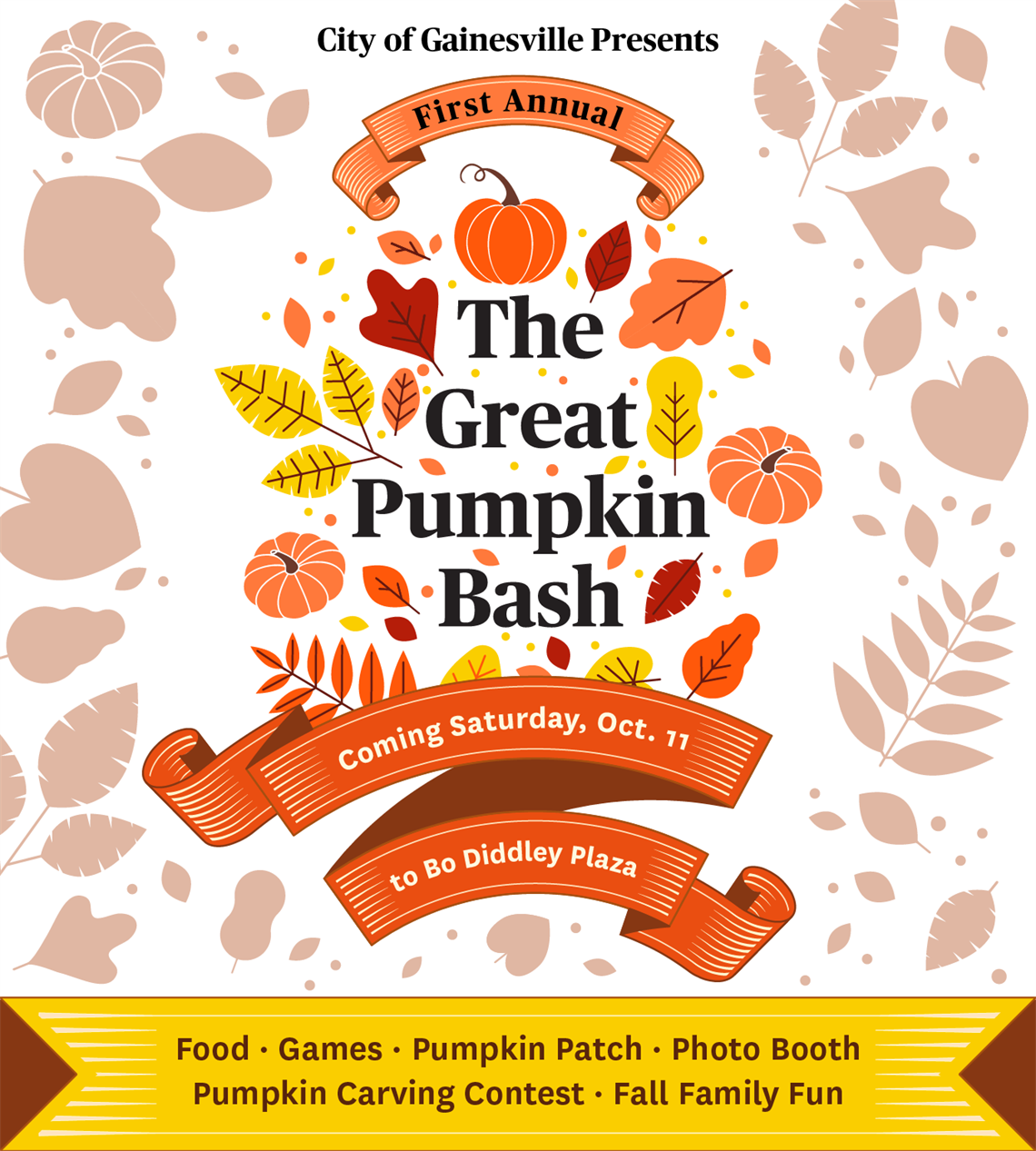 City of Gainesville Presents the first annual Great Pumpkin Bash