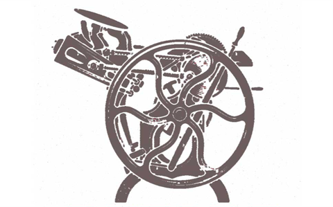 Illustration of a 120-year-old Kelsey Star letterpress