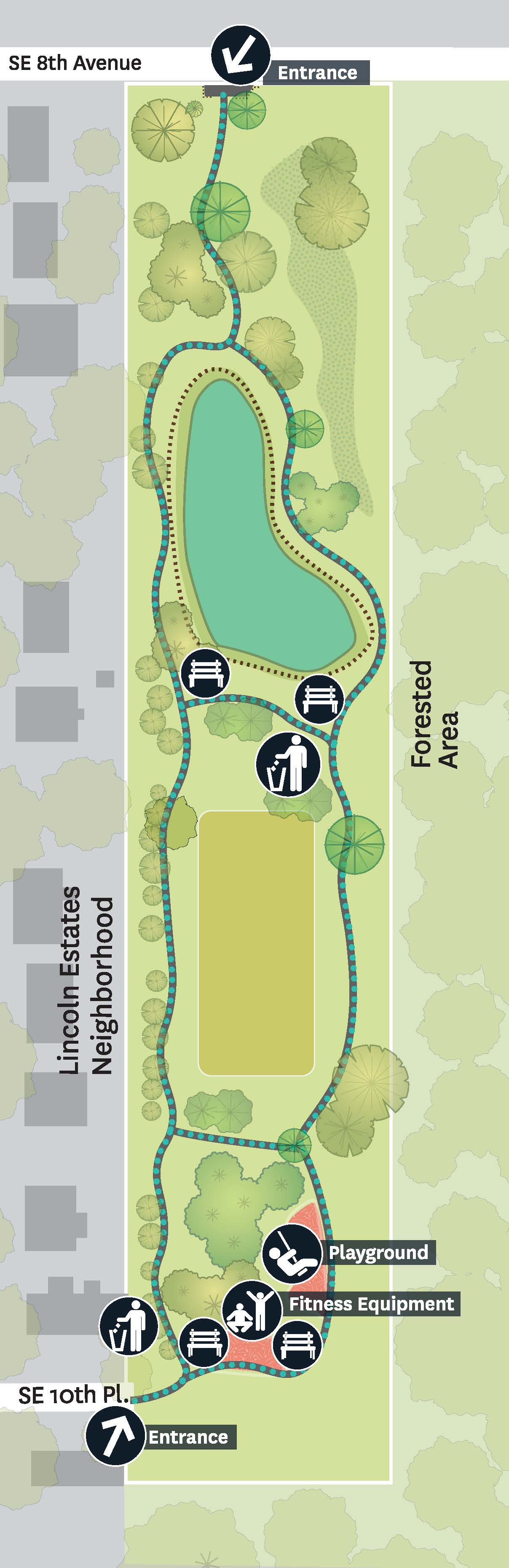Lincoln Yard Park map