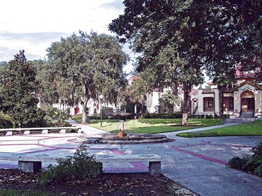 The Thomas Center fountain