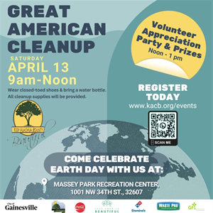 Great American Cleanup Invite, April 13th at 9am