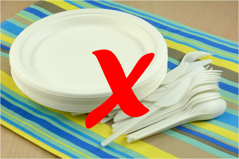 no compostable tableware