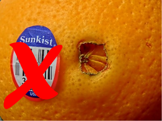 No fruit stickers