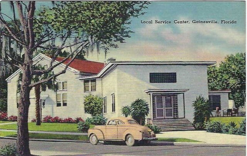 Scan of postcard depicting the Thelma Boltin Center. Text on postcard reads 