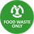 food waste only text with apple core