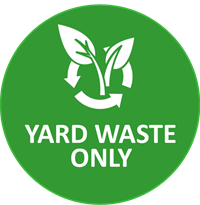Green yard waste decal
