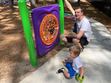 Collision panel at Massey playground