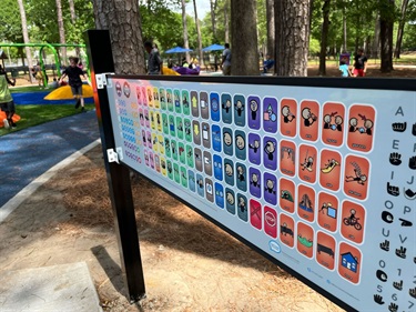 Communications board at Massey playground