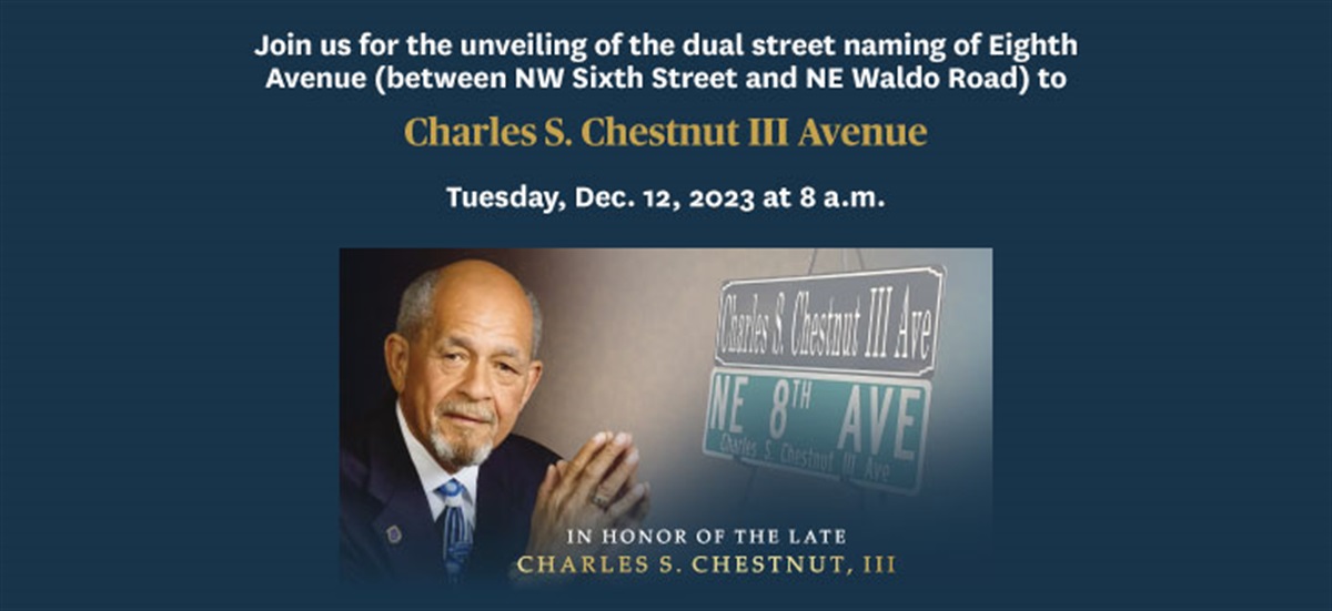 Charles S. Chestnut III Avenue dual signs to be unveiled to the